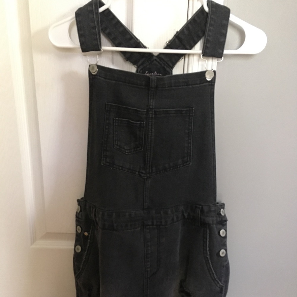 Black jean overall dress